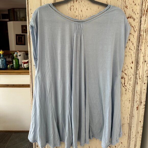 FREE PEOPLE ABIGAIL LACE TRIM JERSEY TOP - Picture 8 of 8